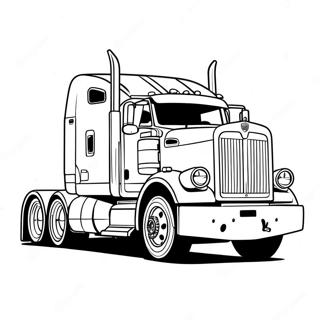 Vintage Kenworth Lastbil Malarbild 136826-68523