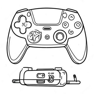 Tecknad Ps5 Kontroll Malarbild 136879-68566
