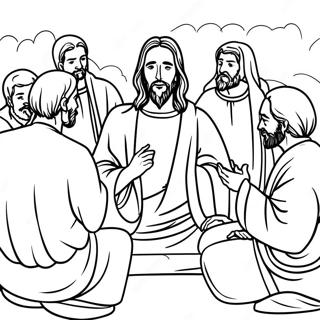 Jesus Undervisar Larjungarna Malarbild 136902-68574
