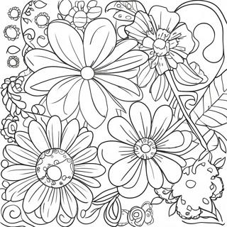 Elegant Satin Blommor Malarbild 137005-68664