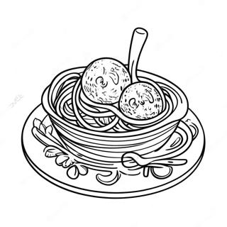 Lacker Spaghetti Med Kottbullar Malarbild 137028-68675