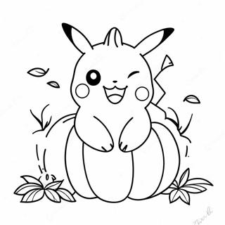 Bedarande Pikachu I En Pumpa Malarbild 137542-69074