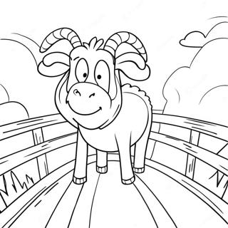 Oradda Bockar Som Korsar Bron Malarbild 137595-69122