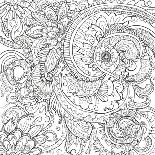 Invecklad Paisleydesign Malarbild 137671-69173