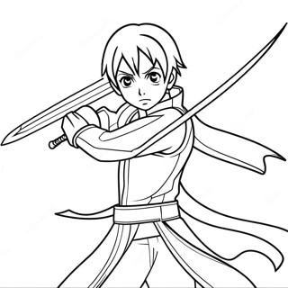 Kirito I Stridsstallning Malarbild 137926-69373