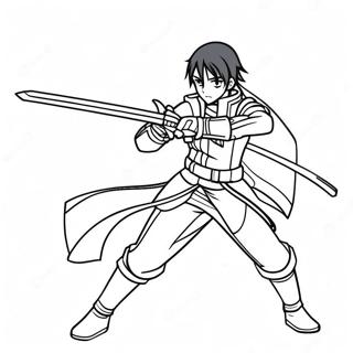 Kirito I Stridsstallning Malarbild 137926-69374