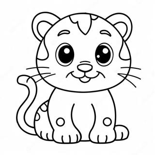 Sot Baby Tiger Lekande Malarbild 137978-69414