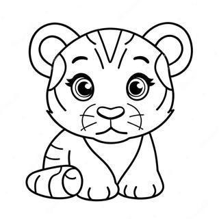 Bedarande Baby Tigerunge Malarbild 137979-69420