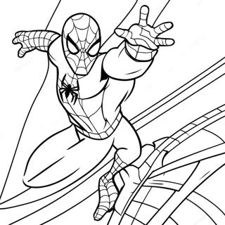 Actionfylld Svart Kostym Spindelmannen Malarbild 138338 69700