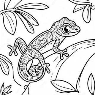 Fargglad Gecko I Djungeln Malarbild 138515-69834