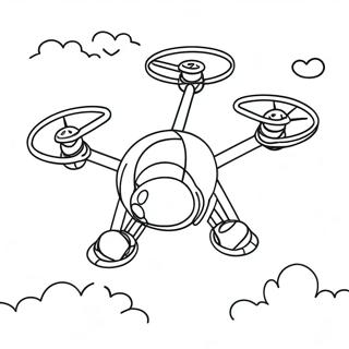 Racing Dron Som Svischar Genom Moln Malarbild 138671-69963