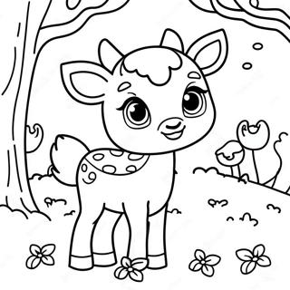 Sot Bambi I Skogen Malarbild 138695-69974