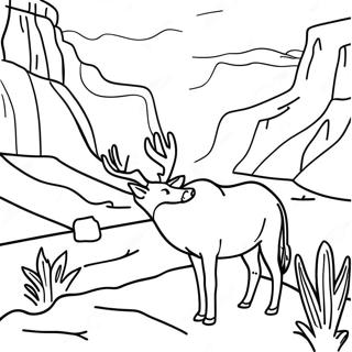 Malarbild Av Grand Canyon Djurliv 138774 70046