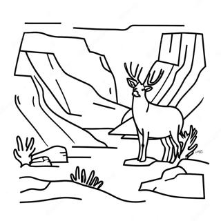 Malarbild Av Grand Canyon Djurliv 138774 70047