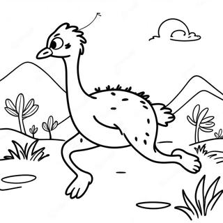 Aventyrlig Emu Springer Malarbild 139312 70466