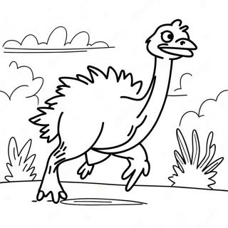 Aventyrlig Emu Springer Malarbild 139312 70467