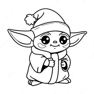 Sot Baby Yoda Med Tomteluva Malarbild 139640-70713