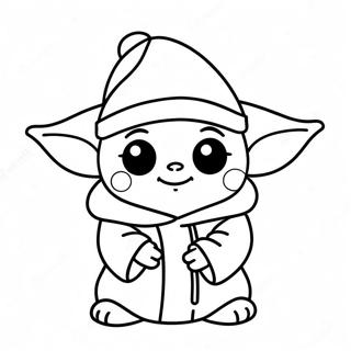 Sot Baby Yoda Med Tomteluva Malarbild 139640-70714
