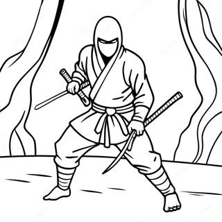 Smygande Ninja I Skuggor Malarbild 14151-3086