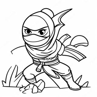 Smygande Ninja I Skuggor Malarbild 14151-3087