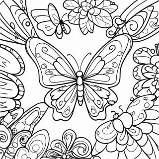 Fargglada Fjarilsvingar Malarbild 14796-3236