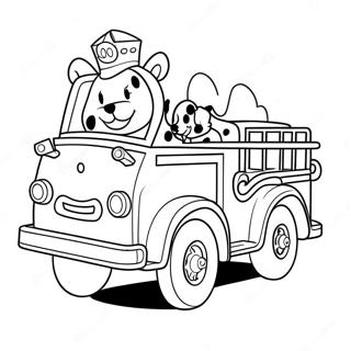 Sot Brandbil Med En Dalmatiner Malarbild 14989 3272