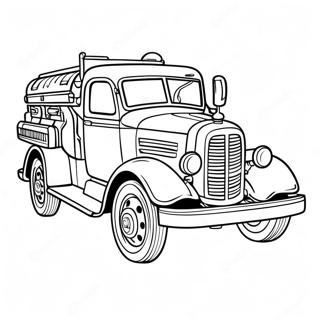 Vintage Brandbil Malarbild 14992 3281