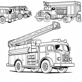 Vintage Brandbil Malarbild 14992 3282