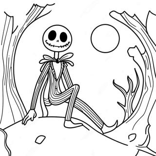 Jack Skellington I Spoklikt Mansken Malarbild 15525-3387