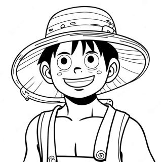 Luffy Med Halmhatt Malarbild 15799-3448