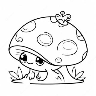 Leende Nyckelpiga Pa En Svamp Malarbild 15988 3495