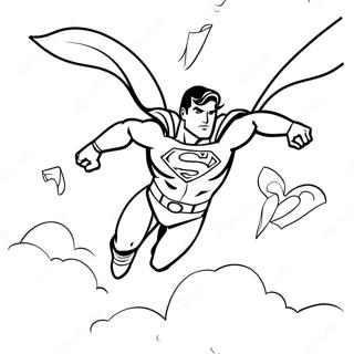 Superman Flyger Hogt Malarbild 17337-3786