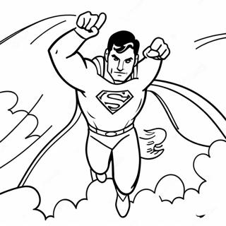 Superman Flyger Hogt Malarbild 17337-3787