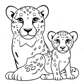 Gepardunge Med Mamma Malarbild 17889 3911