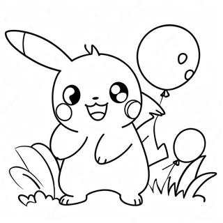 Pikachu Med Ballonger Malarbild 18809-4102