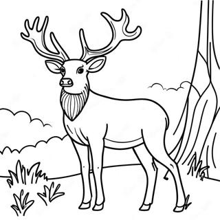 Elegant Hjort Star Stolt Malarbild 18901 4131