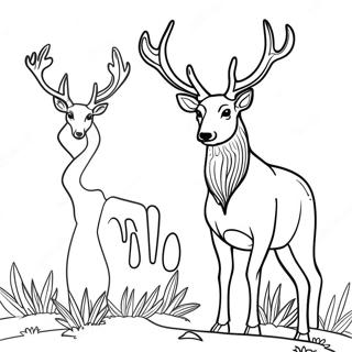 Elegant Hjort Star Stolt Malarbild 18901 4132