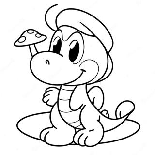 Sot Yoshi Med En Svamp Malarbild 19167-4185