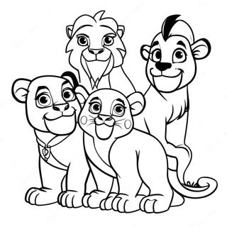 Fargglada Lejonvakt Karaktarer Malarbild 19727-4314