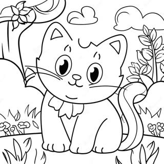 Majestatisk Katt I En Tradgard Malarbild 2172 1839