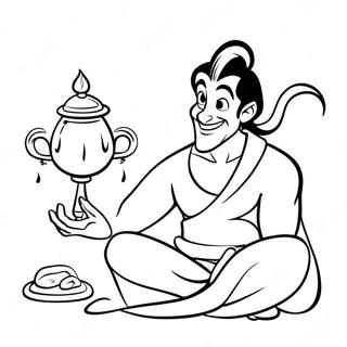 Aladdin Med Magisk Lampa Malarbild 21876-4773