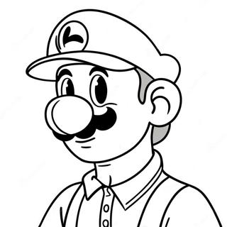 Luigi I En Gron Outfit Malarbild 23135-5047