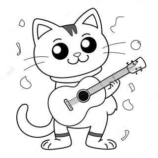 Pete The Cat Spelar Gitarr Malarbild 23229-5061