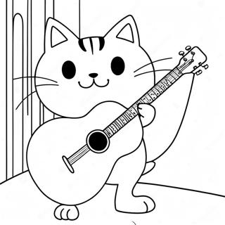 Pete The Cat Spelar Gitarr Malarbild 23229-5062