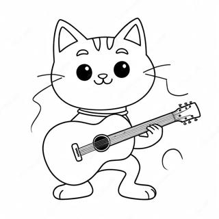 Pete The Cat Spelar Gitarr Malarbild 23229-5063