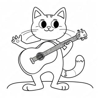 Pete The Cat Spelar Gitarr Malarbild 23229-5064