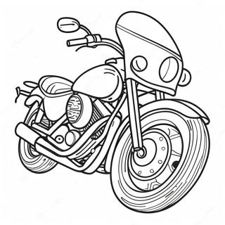 Cool Motorcykel I Aktion Malarbild 23313-5082