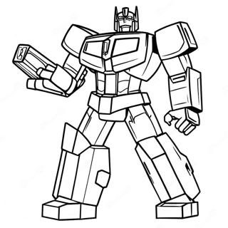 Malarbild Av Optimus Prime Med Energon Kub 25431-5547