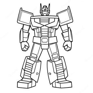 Malarbild Av Optimus Prime Med Energon Kub 25431-5548