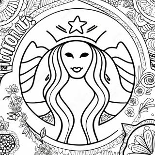 Malarbild Av Starbucks Logotyp 25524-5565